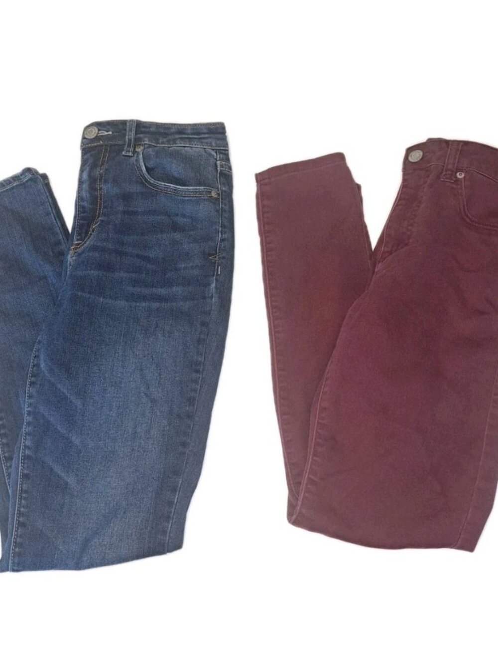 Aeropostale Womens Size 4 Blue Jeans Purple Pants Designed In NYC 26x28 LOT OF 2